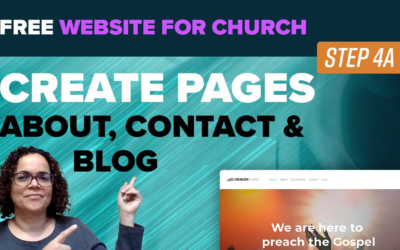 How to make free website for your church using Weebly | Part 4A