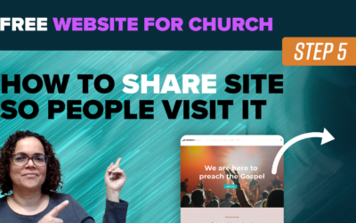 How to make site for church free using weebly | step 5 | sharing site so people visit it